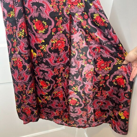 Anthropologie Modcloth We'll Meet Again Floral Retro Halter Maxi Dress Size 8 - Picture 11 of 12